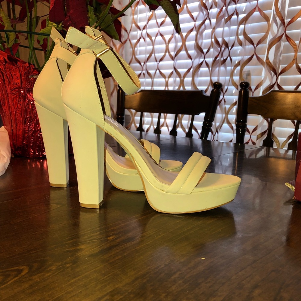 Nude Block Heels